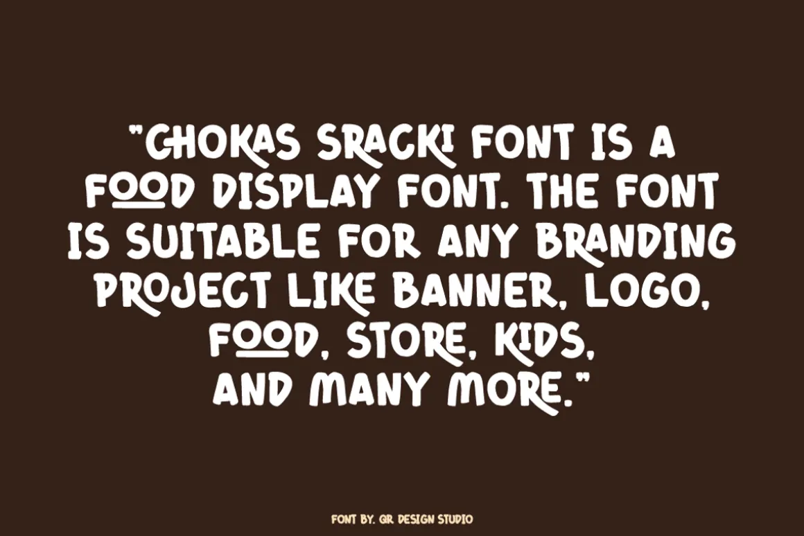 Chokas Sracki - Food Font