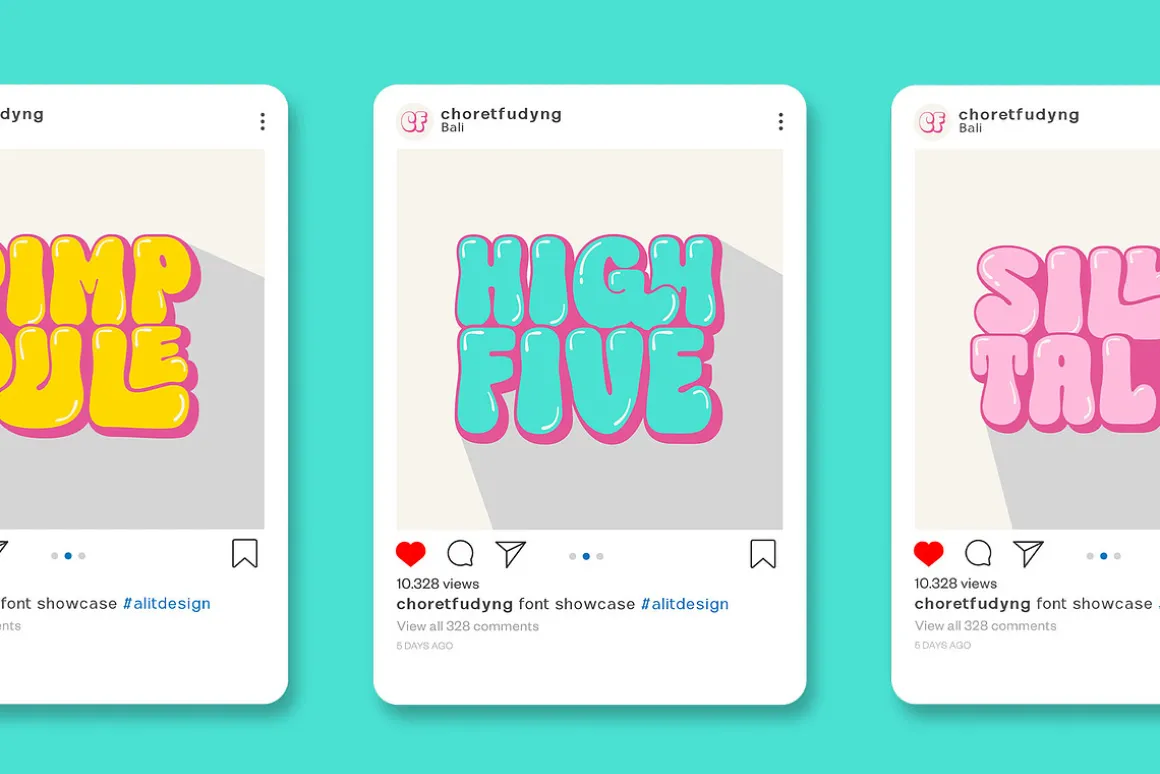 Choret Fudyng Bubble Typeface