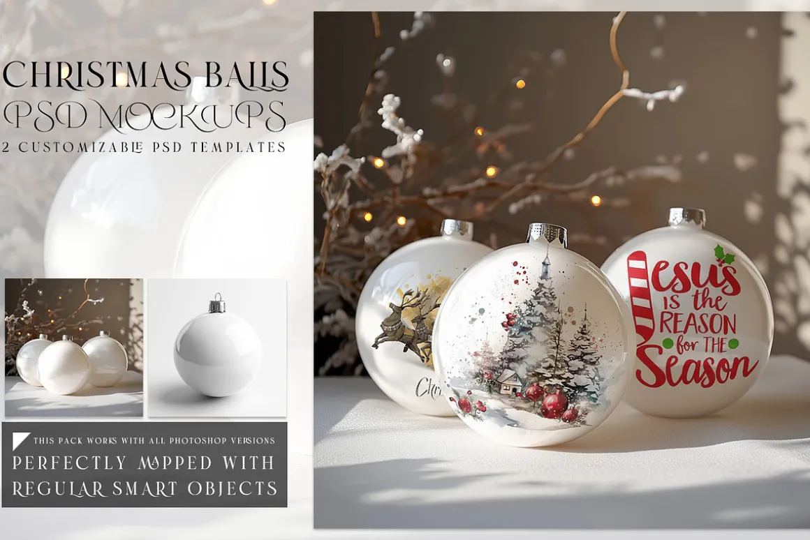 Christmas Balls Mockups