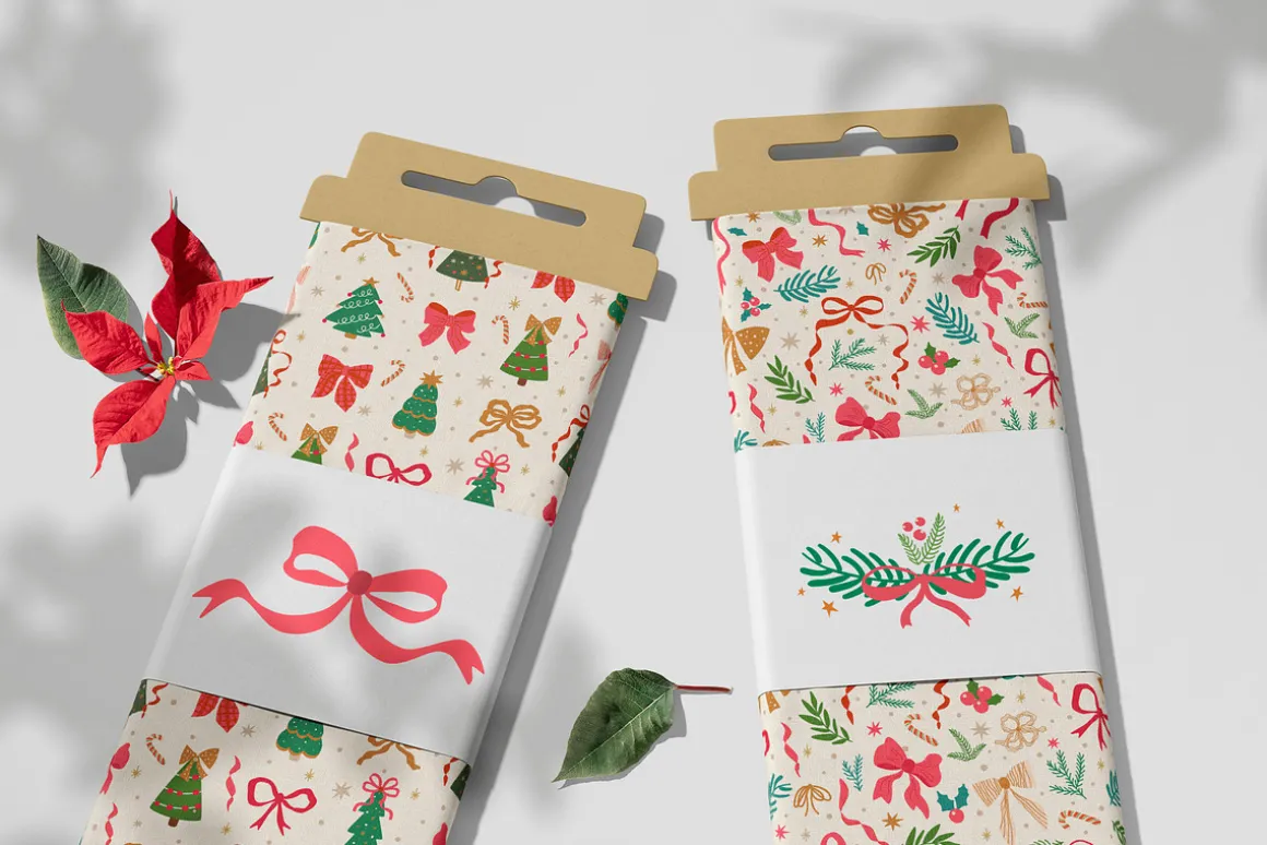 Christmas bows patterns