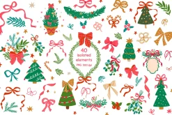 Christmas bows patterns