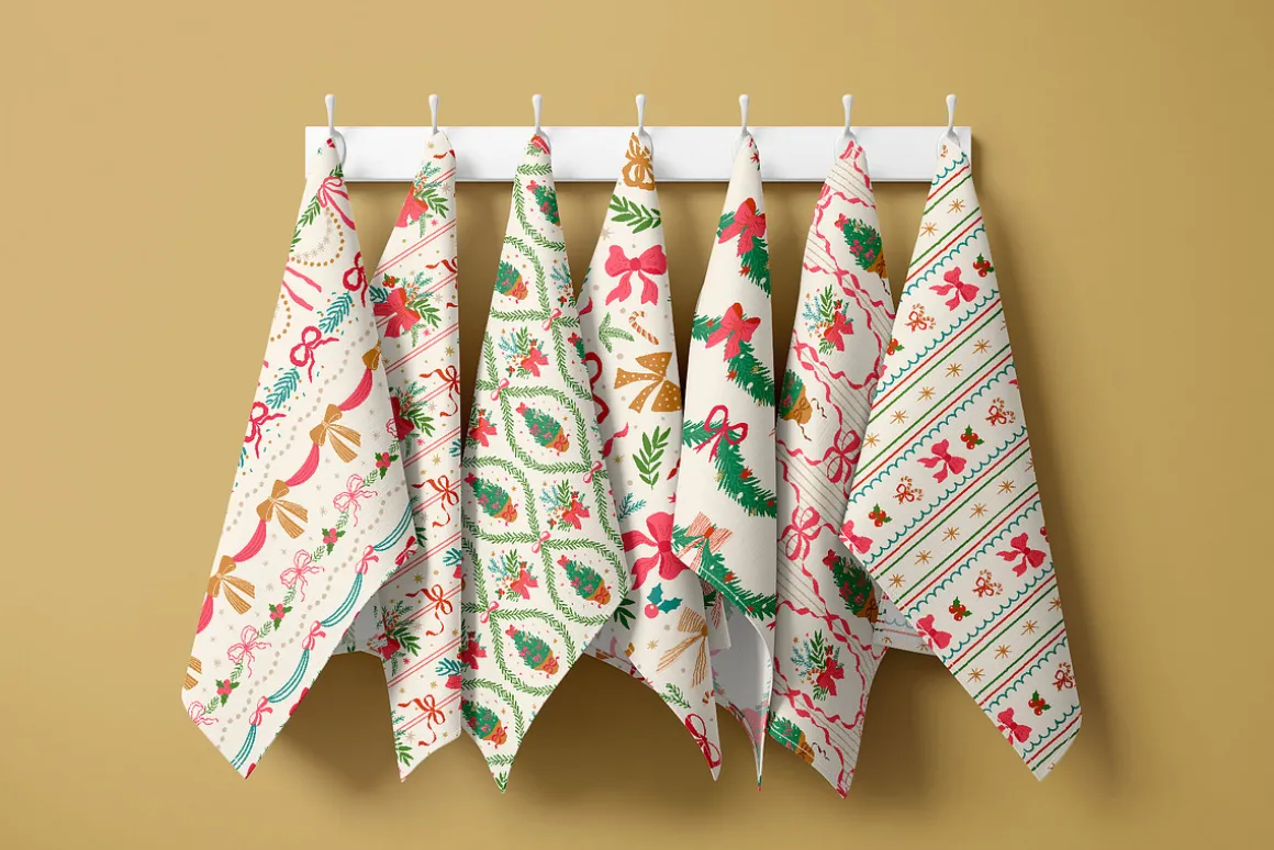 Christmas bows patterns