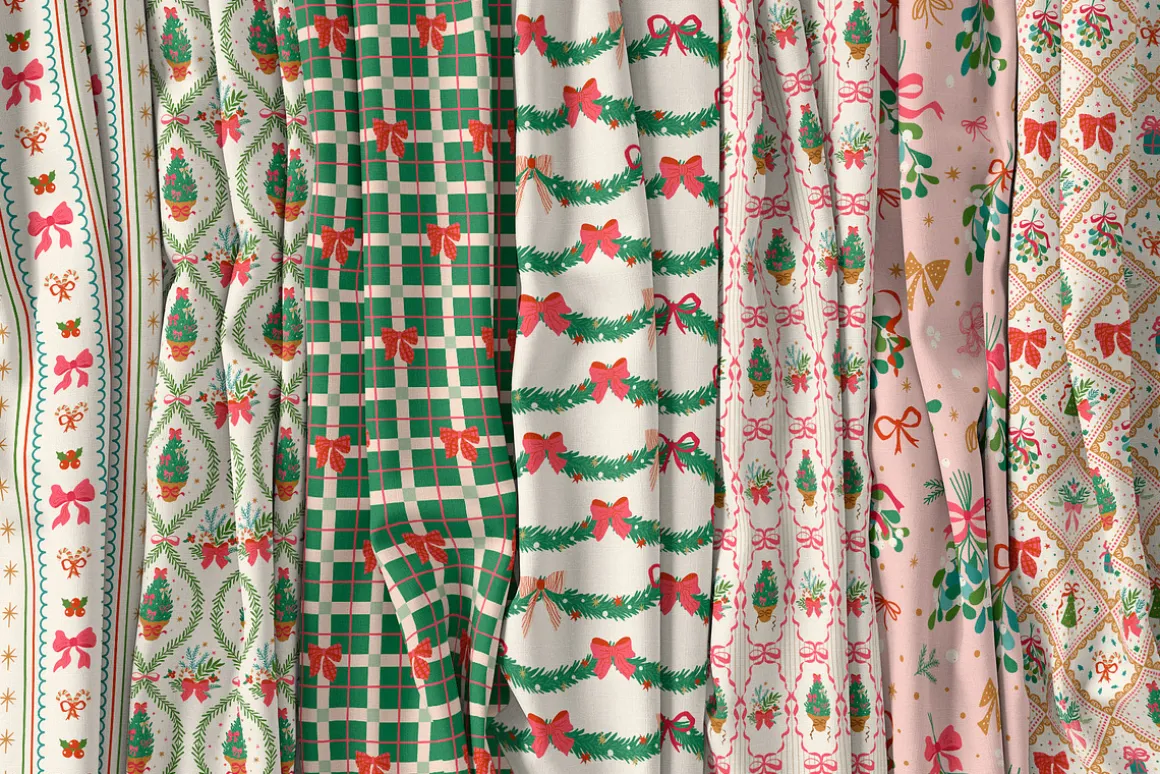 Christmas bows patterns
