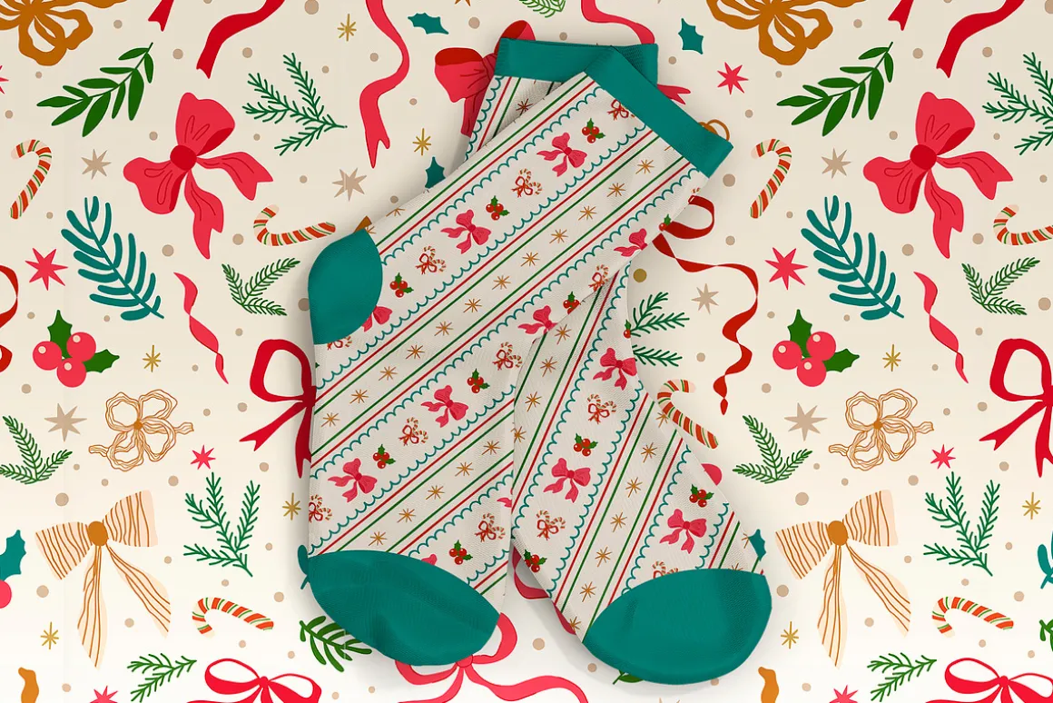 Christmas bows patterns