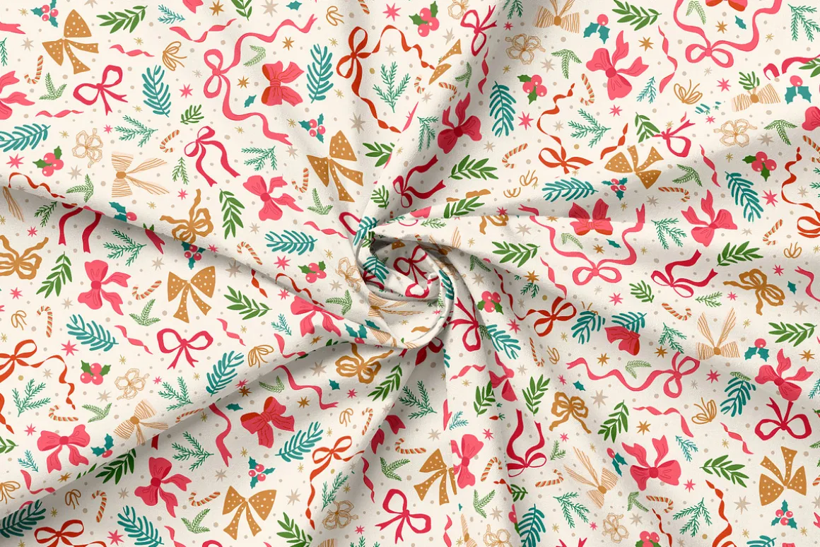 Christmas bows patterns