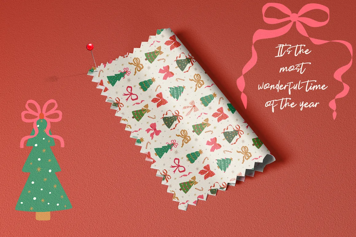 Christmas bows patterns