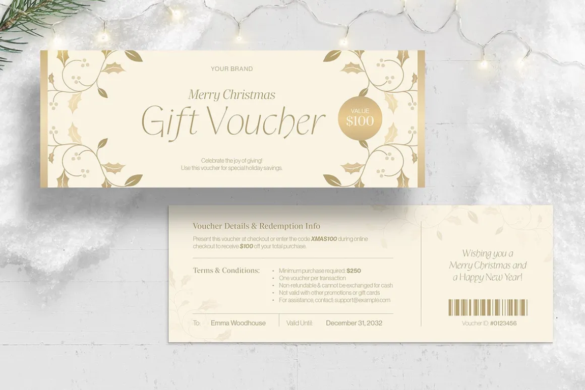Christmas Gift Voucher & Coupon