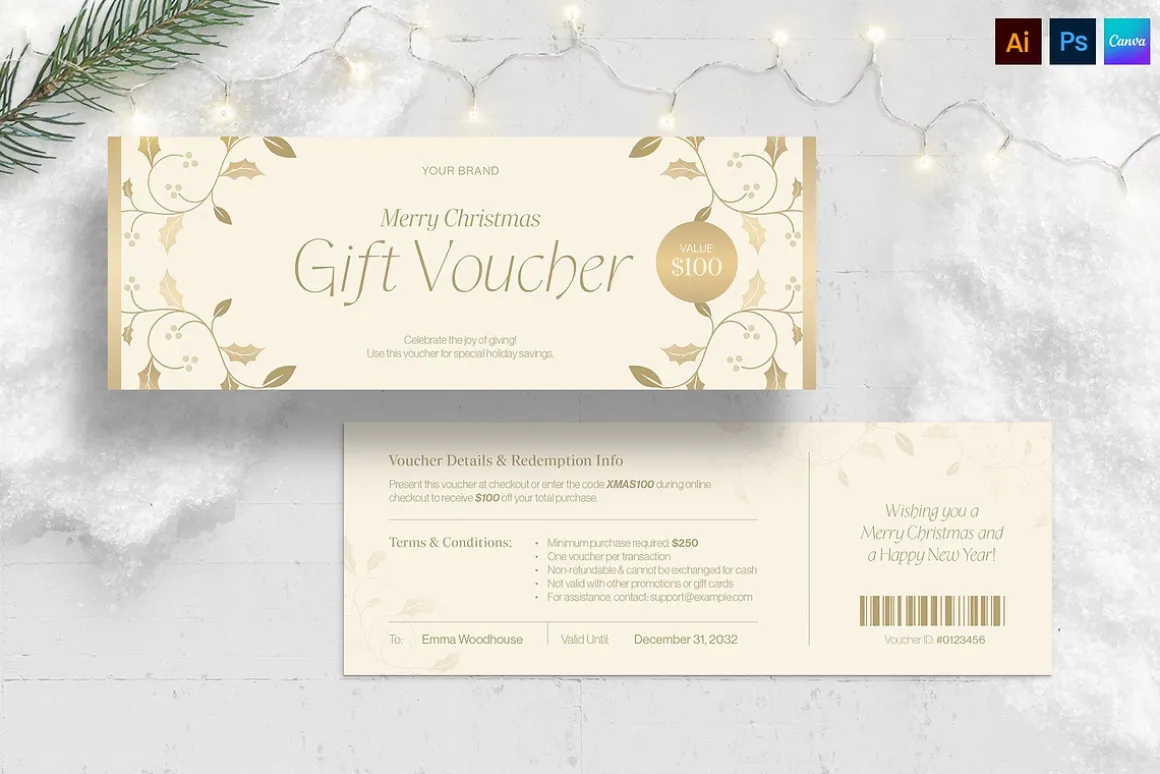 Christmas Gift Voucher & Coupon