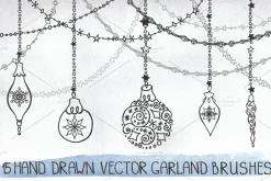 Christmas Hand drawn brushes 01