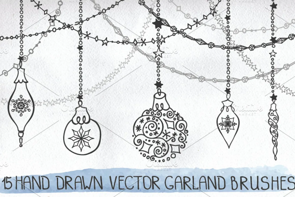 Christmas Hand drawn brushes 01