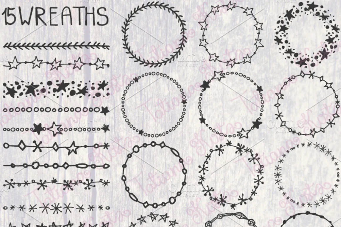 Christmas Hand drawn brushes 01