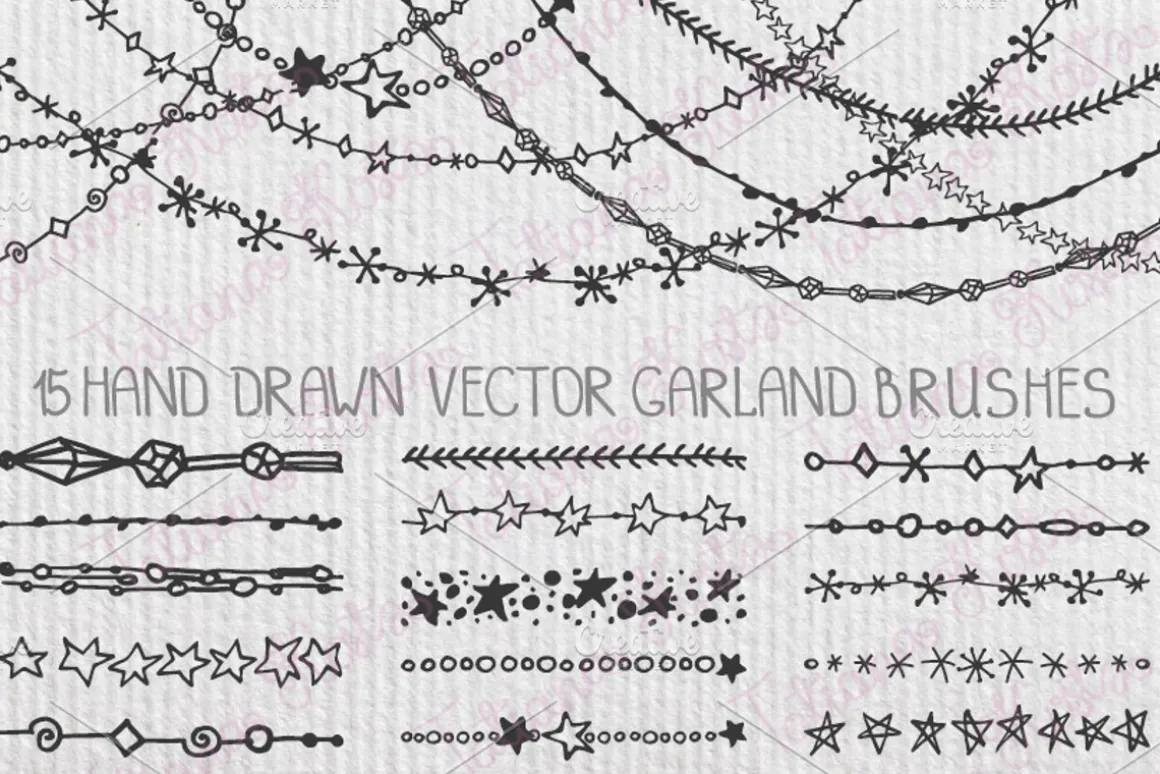 Christmas Hand drawn brushes 01