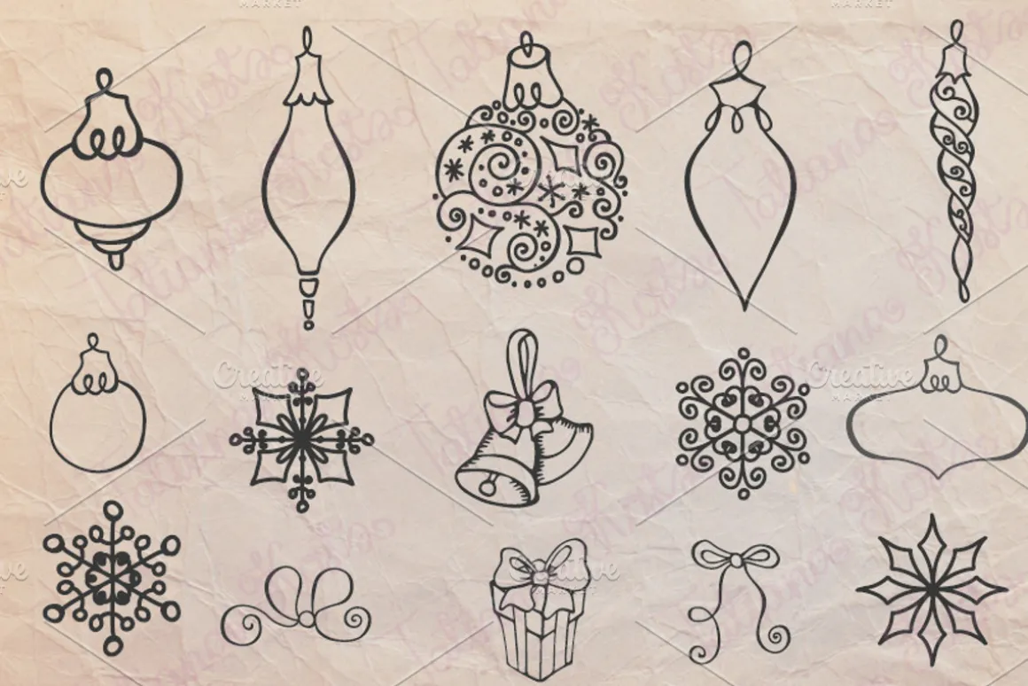 Christmas Hand drawn brushes 01