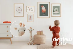 CHRISTMAS BABY Cute Nursery Mockups