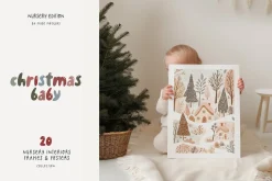 CHRISTMAS BABY Cute Nursery Mockups