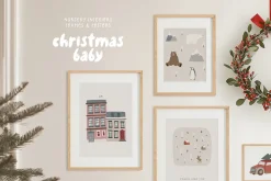 CHRISTMAS BABY Cute Nursery Mockups