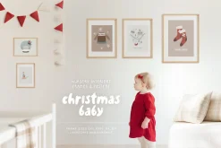 CHRISTMAS BABY Cute Nursery Mockups