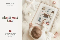 CHRISTMAS BABY Cute Nursery Mockups
