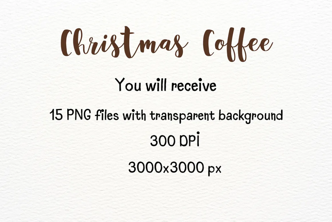 Christmas Coffee Watercolor Clipart