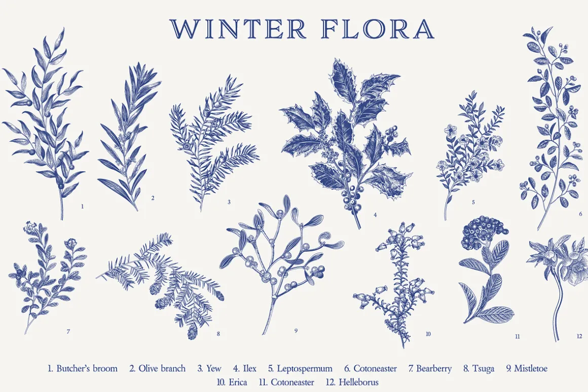 Christmas dreams. Blue & white