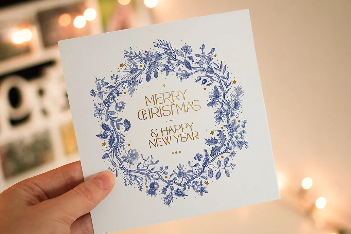 Christmas dreams. Blue & white