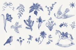 Christmas dreams. Blue & white
