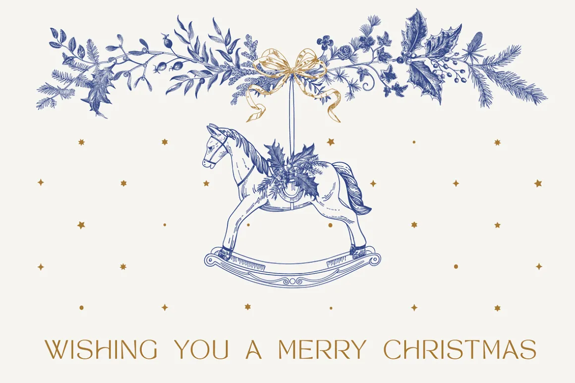 Christmas dreams. Blue & white