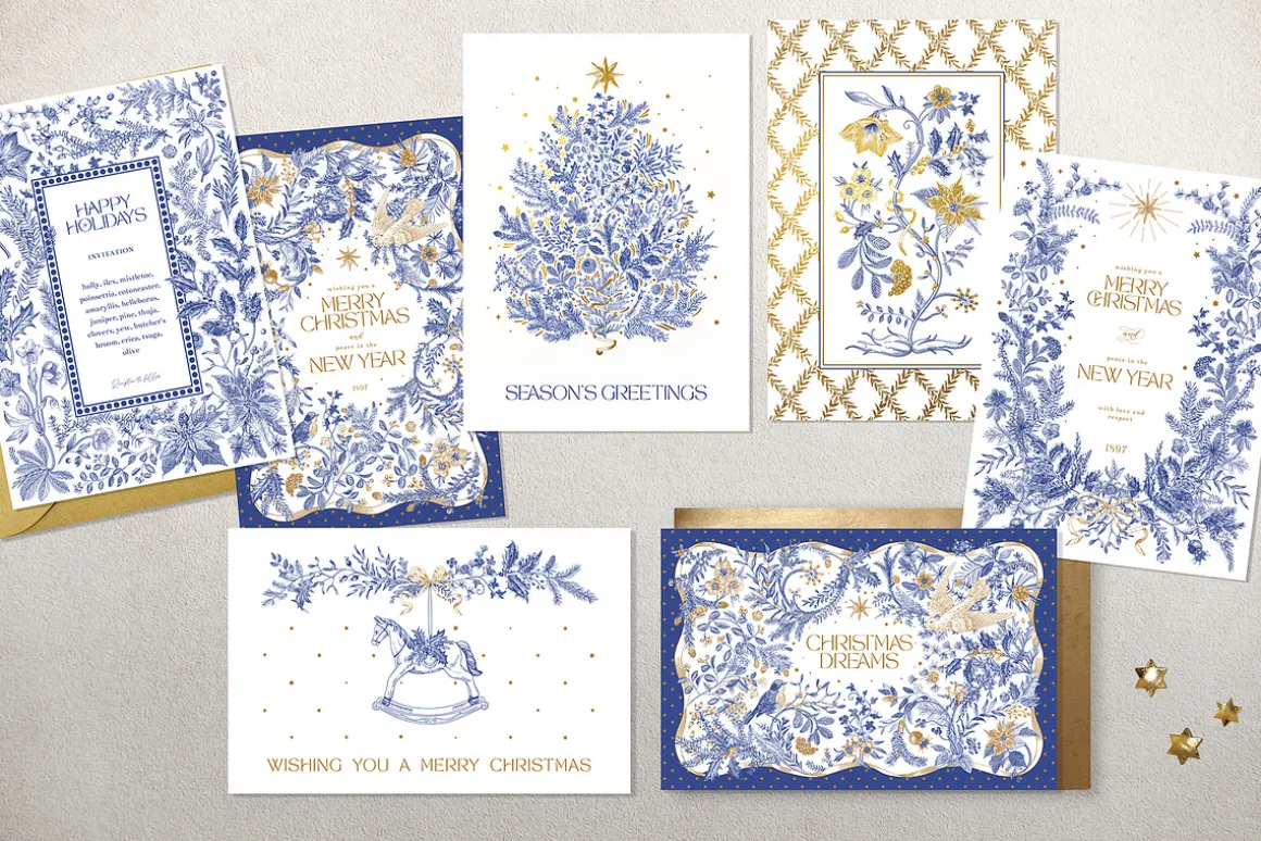 Christmas dreams. Blue & white
