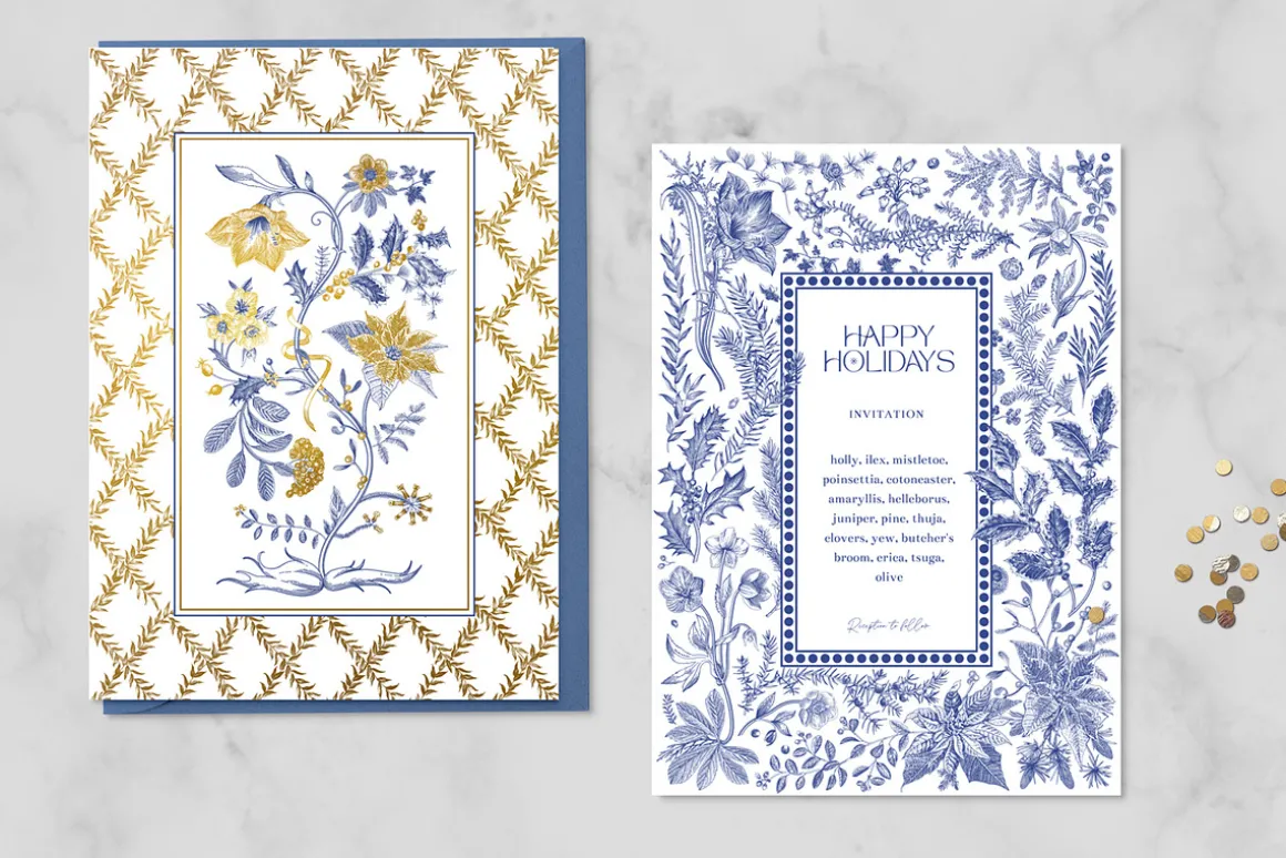 Christmas dreams. Blue & white