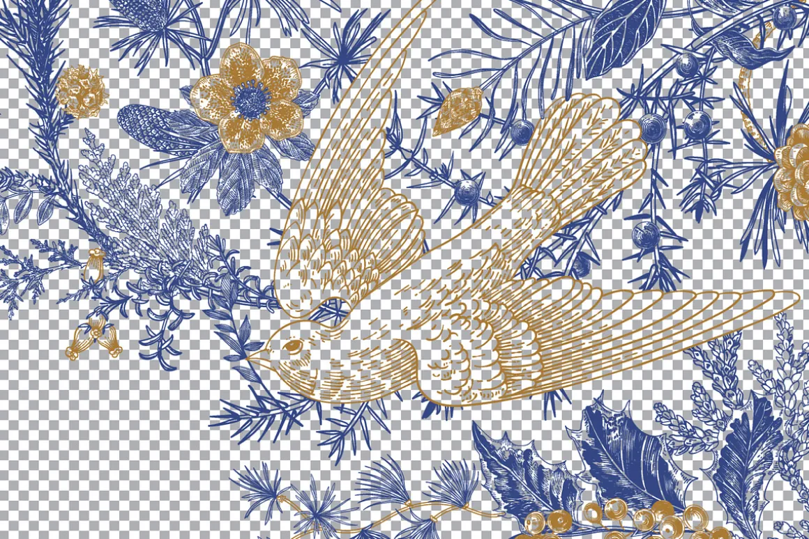 Christmas dreams. Blue & white