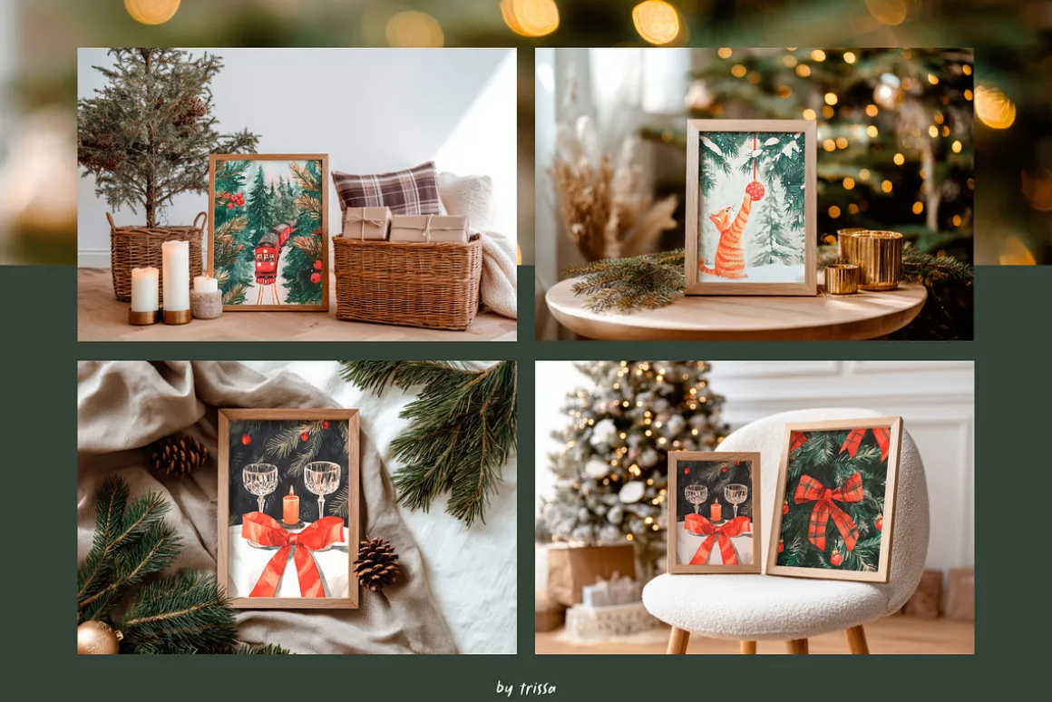 22 Christmas Frame Mockup