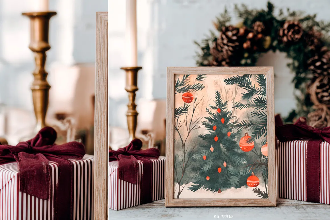 22 Christmas Frame Mockup
