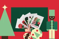 Christmas geometrical illustrations