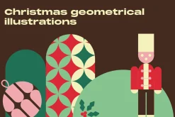 Christmas geometrical illustrations