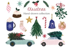 Christmas hand drawn clipart