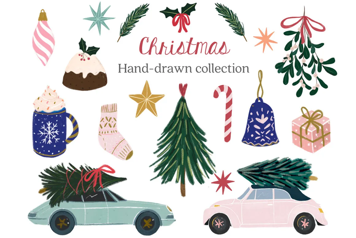 Christmas hand drawn clipart