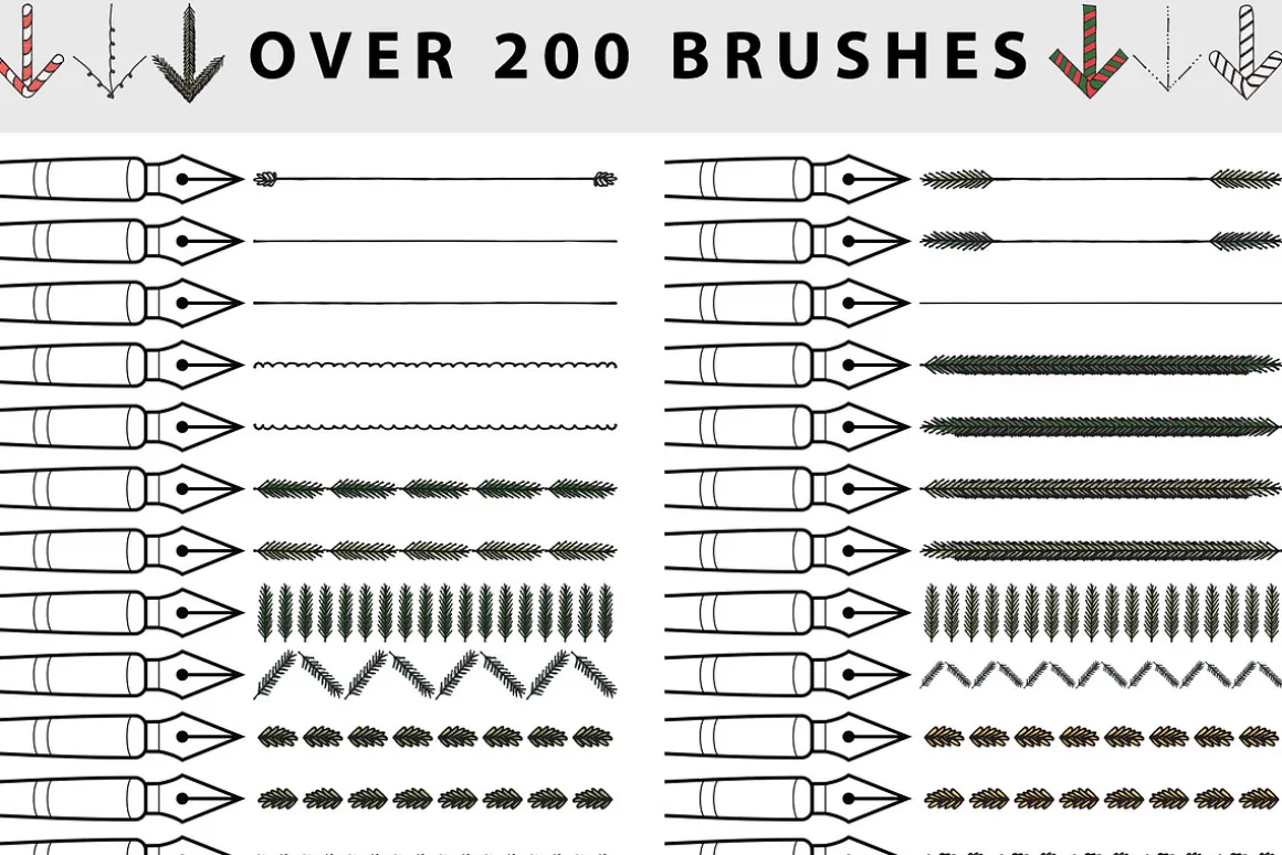Christmas Illustrator Brush Pack