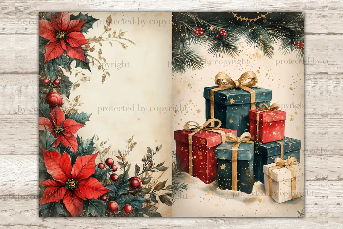 Christmas Junk Journal Pages