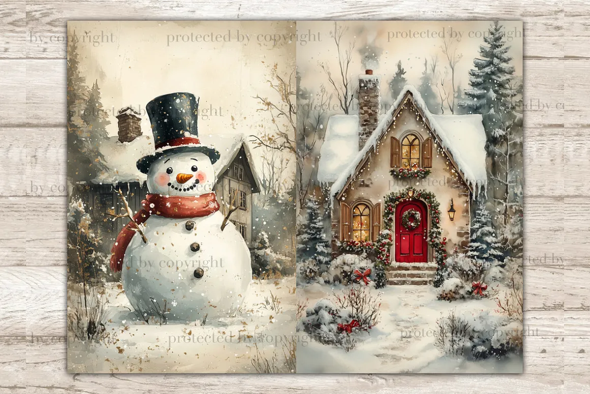 Christmas Junk Journal Pages