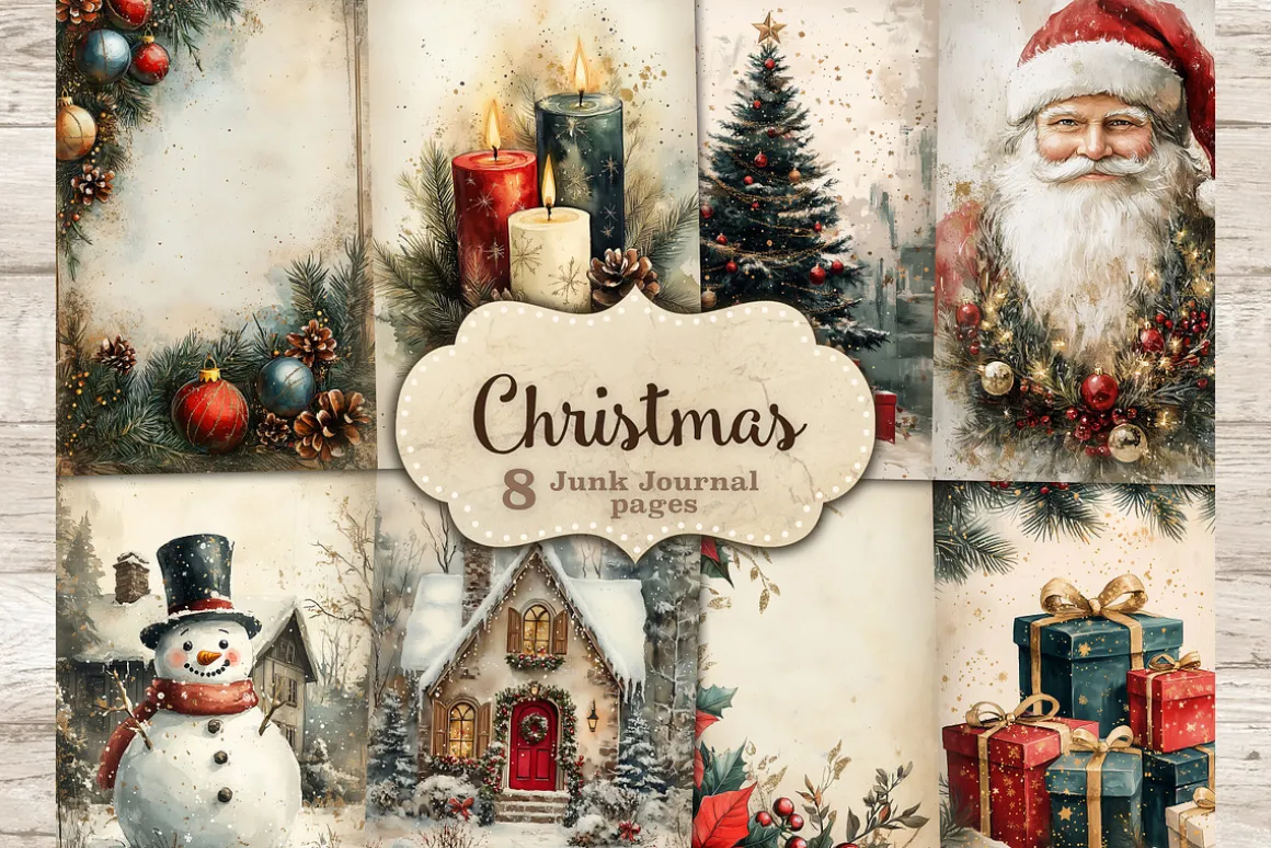 Christmas Junk Journal Pages