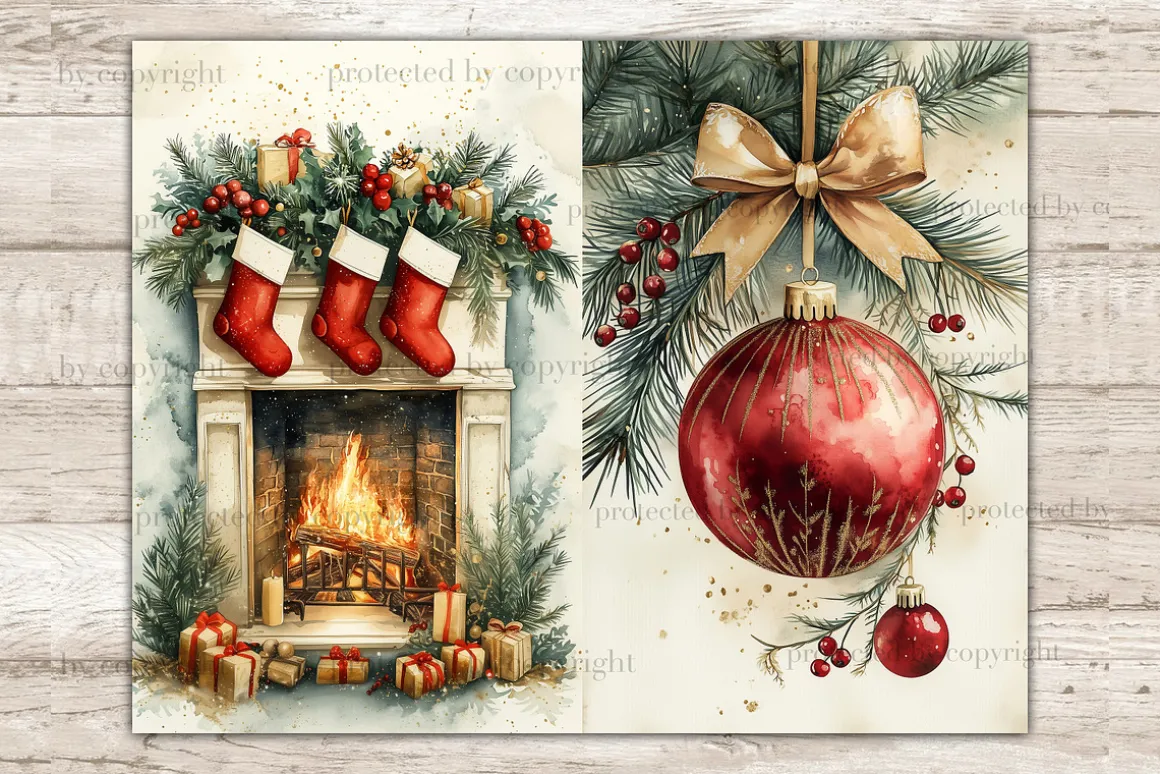 Christmas Junk Journal Pages
