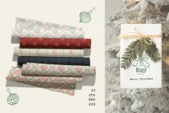 Christmas Line Art Hand Drawn Set