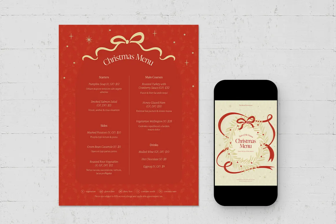 Christmas Menu Template