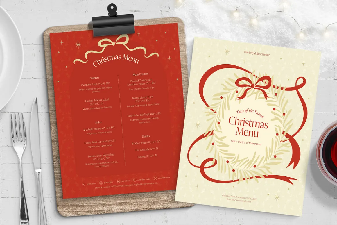 Christmas Menu Template