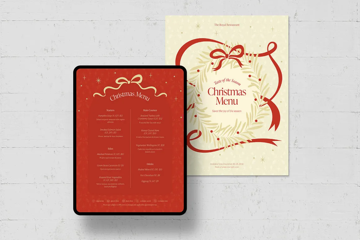Christmas Menu Template