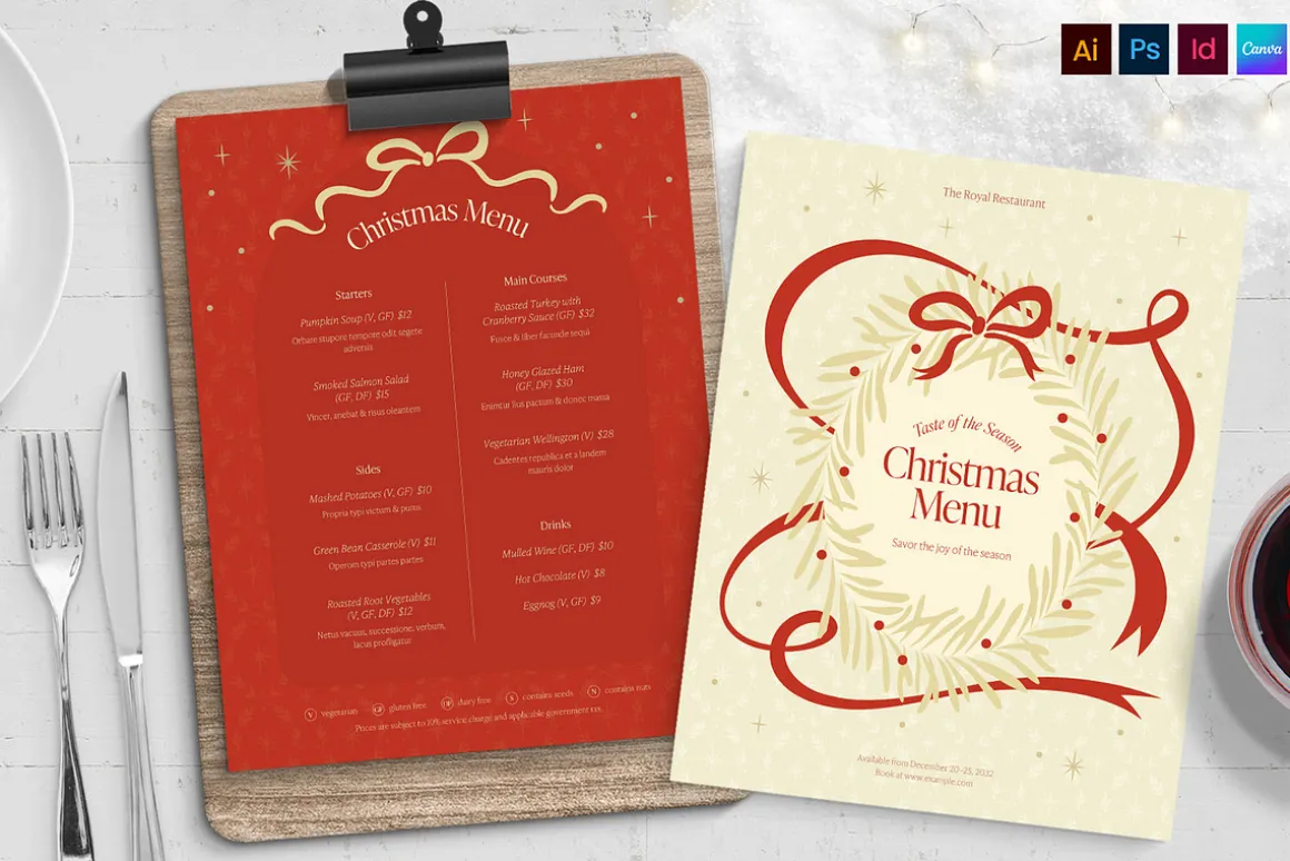 Christmas Menu Template