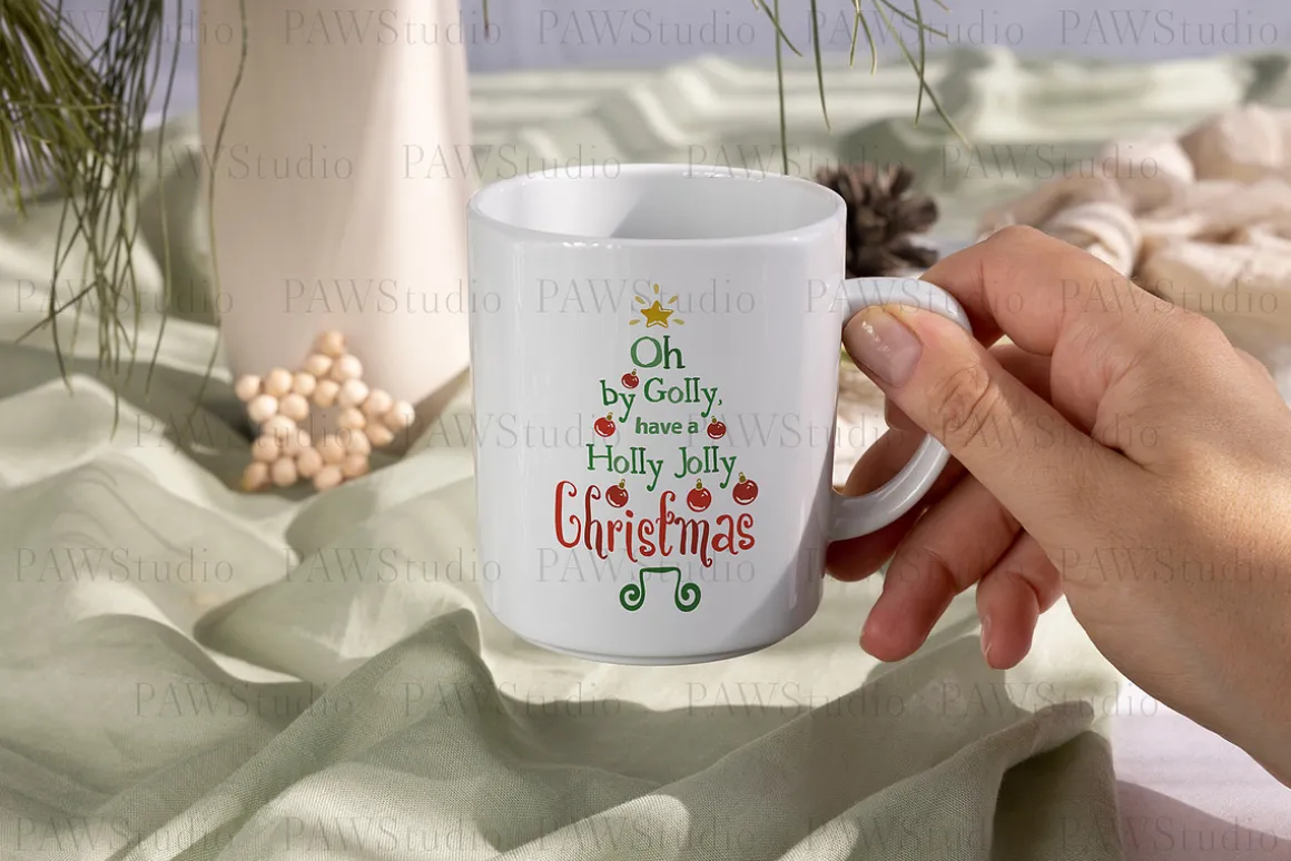 Christmas Mug Mockup Tea Cup Xmasch3
