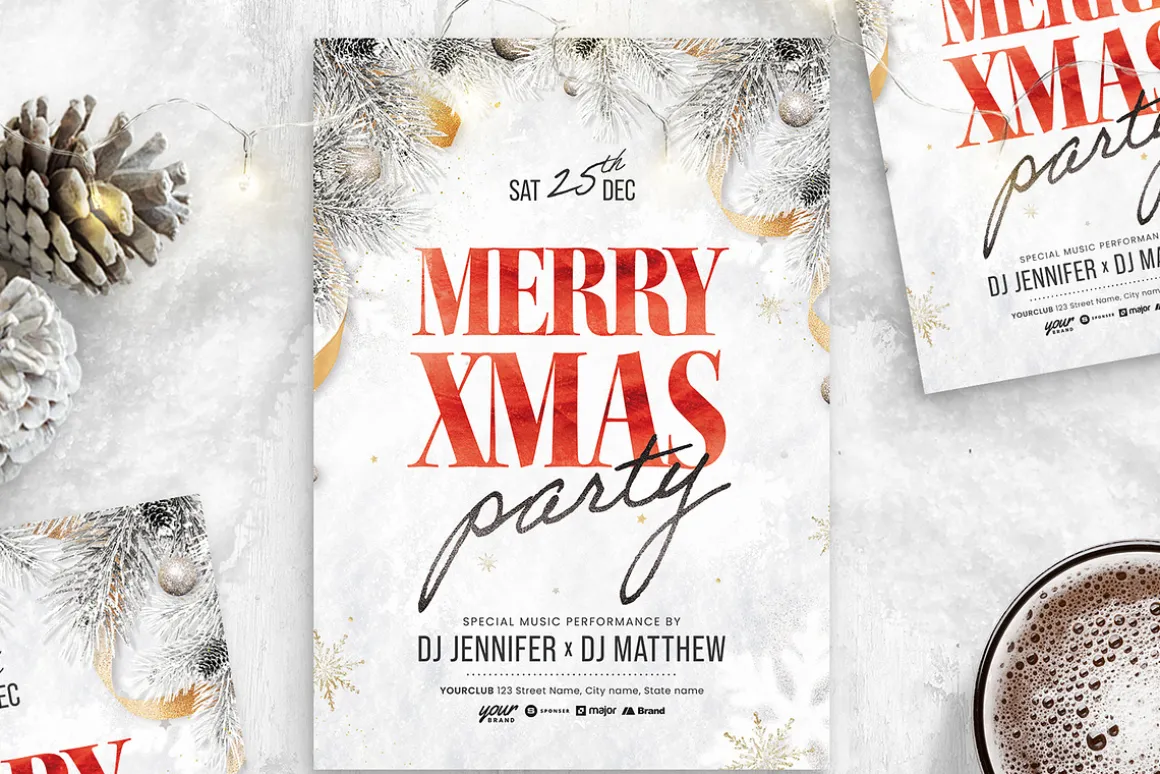 Christmas Party Flyer Template