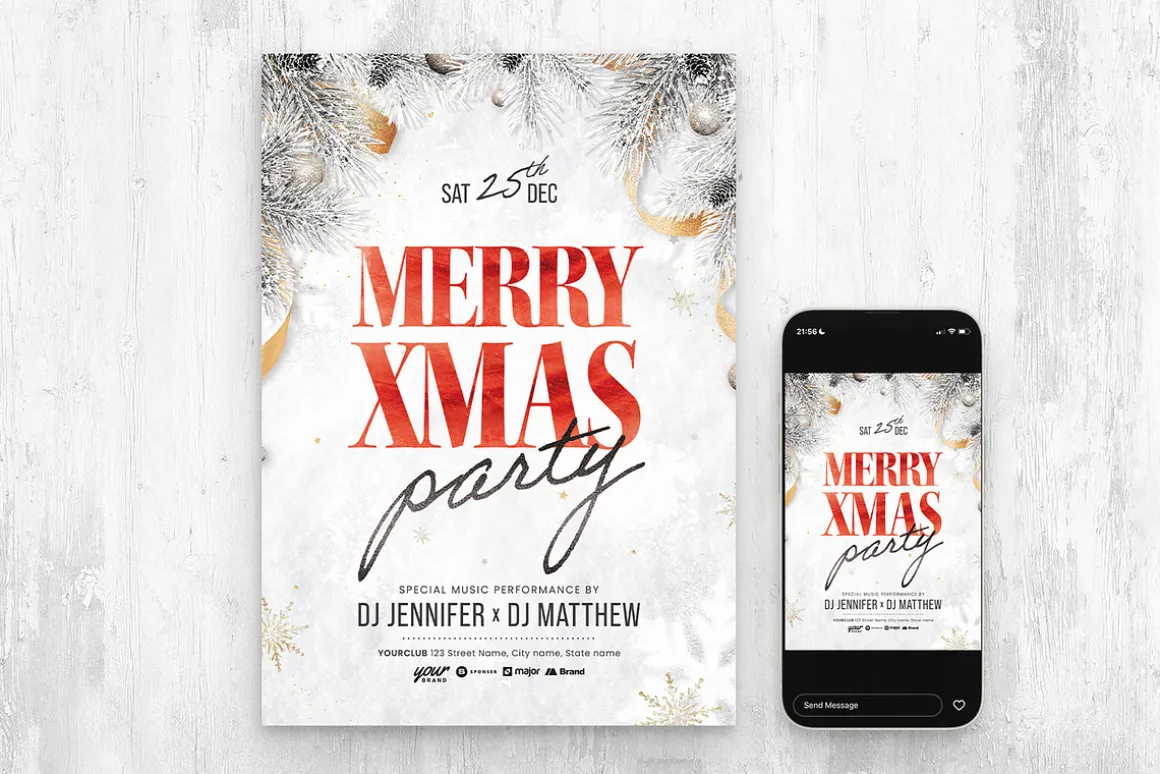 Christmas Party Flyer Template