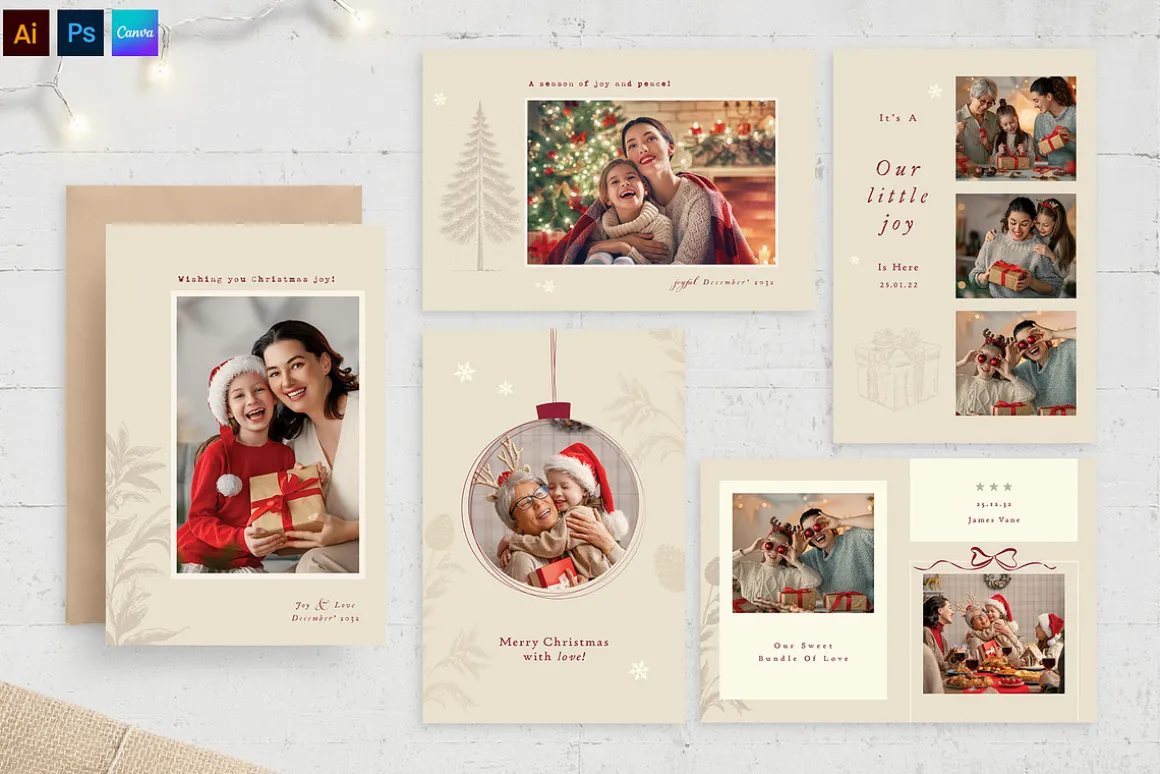 Christmas Photo Card Layouts